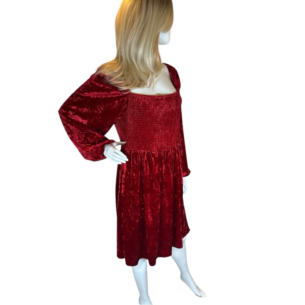 Bar III NWT Red Velvet Midi Dress - Picture 3 of 10